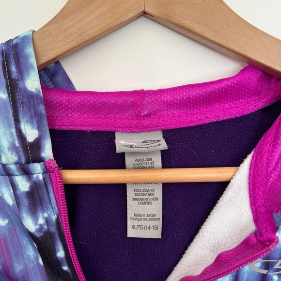 Champion girl hooded vest purple and pink size XL KIDS - Picture 3 of 6